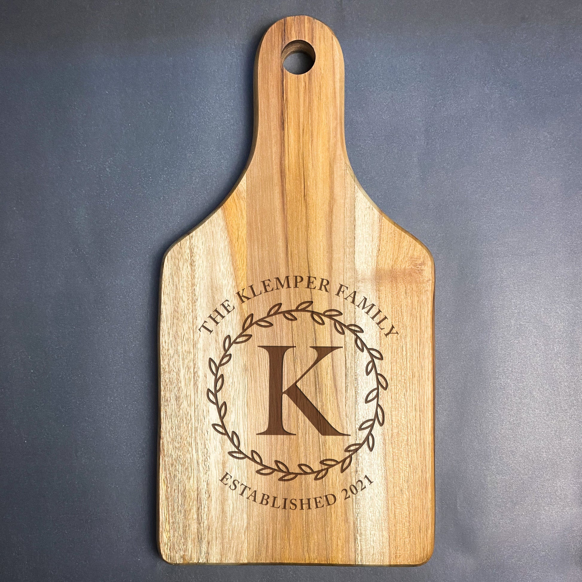 Personalized Teak Cutting Board - Monogram Teak Cutting Board